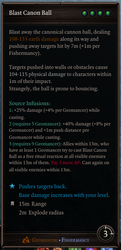 Blast Canon Ball tooltip in EE.