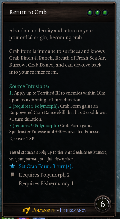 Return to Crab tooltip in EE.